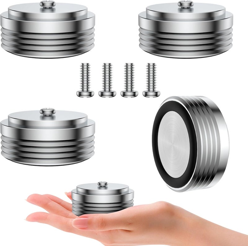 VIBORG Audiocrast IF3917S HiFi Speaker Isolation Feet Pads 4PCs Aluminum 39x17mm Silver Speaker Shock Absorber Vibration Dampener Floor Protector for Audio Speaker Subwoofer CD DVD Amplifier Turntable DAC - Image 1